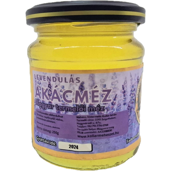 Levendulás Akácméz, Kollár Családi Méhészet (250 g)