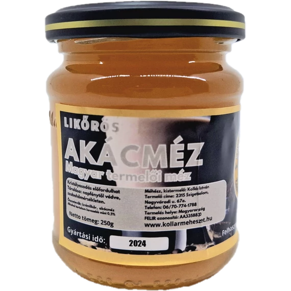 Likőrös Akácméz, Kollár Családi Méhészet (250 g)